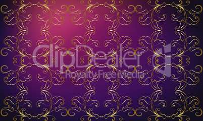 digital textile gold design on abstract background