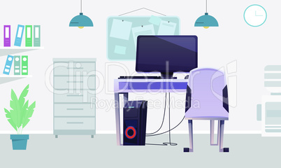 mock up illustration of work space in a living room