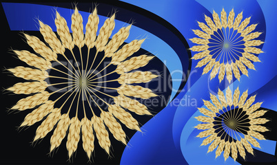 digital textile design of grains pattern
