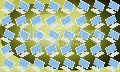 digital textile design of electronic devices on abstract background