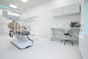 Interior of dentistry medical office, special equipment