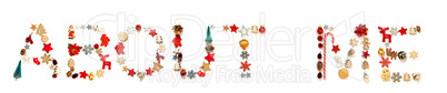 Colorful Christmas Decoration Letter Building Word About Me