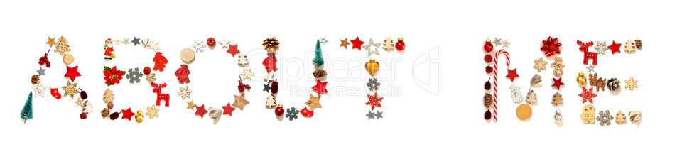 Colorful Christmas Decoration Letter Building Word About Me
