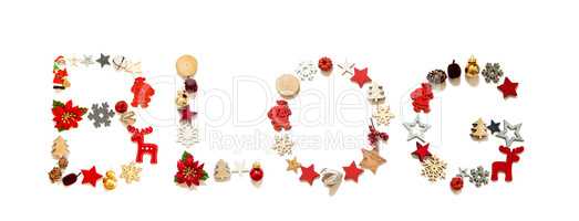 Colorful Christmas Decoration Letter Building Word Blog