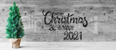Christmas Tree, Merry Christmas And A Happy 2021, Black And White