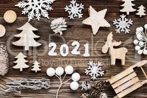 Rustic Wooden Christmas Decoration, 2021, Seld And Tree