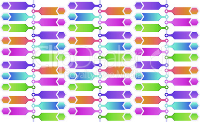 digital textile design of tags on abstract background