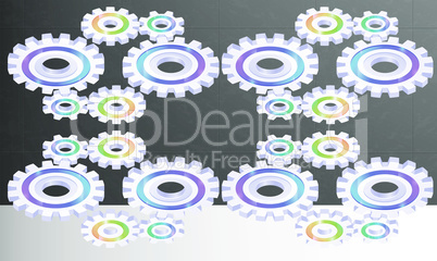 nice gear are on abstract grey background