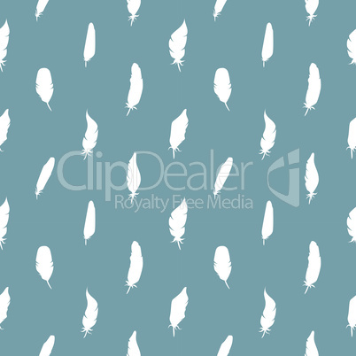 Bird feather seamless pattern design