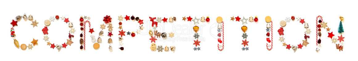 Colorful Christmas Decoration Letter Building Word Competition