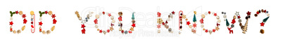 Colorful Christmas Decoration Letter Building Word Did You Know