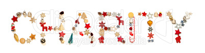 Colorful Christmas Decoration Letter Building Word Charity