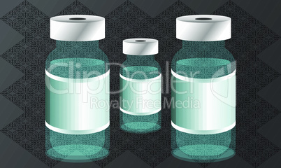 different type of water bottle on abstract background
