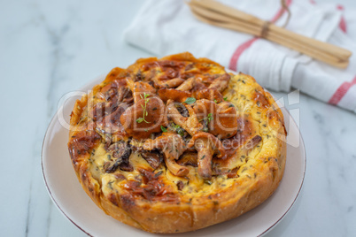 Quiche mit Pfifferlingen