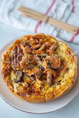 Quiche mit Pfifferlingen