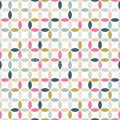 Circle seamless pattern design in color