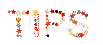 Colorful Christmas Decoration Letter Building Word Tips