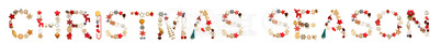 Colorful Christmas Decoration Letter Building Word Christmas Season