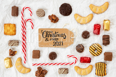 Candy Christmas Collection, Label, Merry Christmas And A Happy 2021