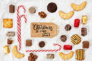 Candy Christmas Collection, Label, Merry Christmas And A Happy 2021