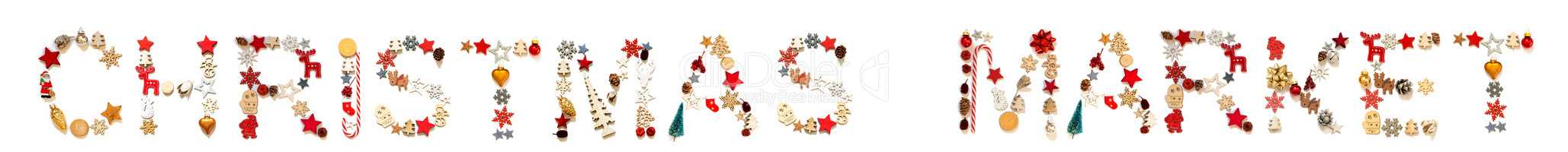 Colorful Christmas Decoration Letter Building Word Christmas Market