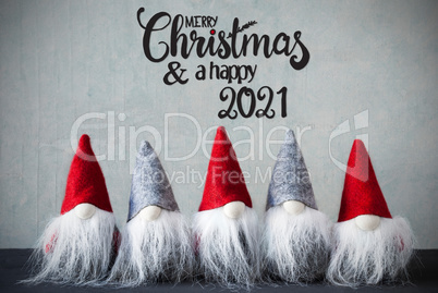 Santa Claus With Hat, Merry Christmas And A Happy 2021