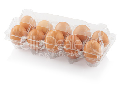 eggs in a plastic container