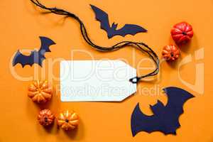 Label With Copy Space, Halloween And Autumn Decoration