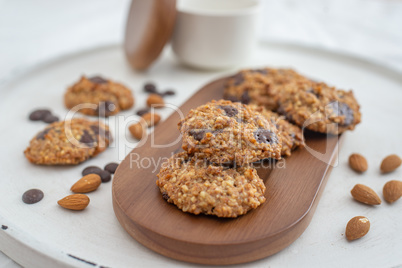 Gesunde Mandel Schoko Cookies