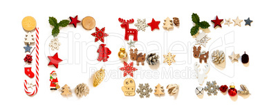 Colorful Christmas Decoration Letter Building Idee Means Idea