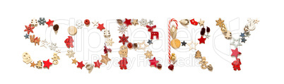 Colorful Christmas Decoration Letter Building Word Sorry
