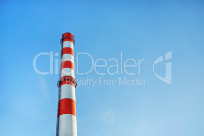 Factory chimney, blue sky