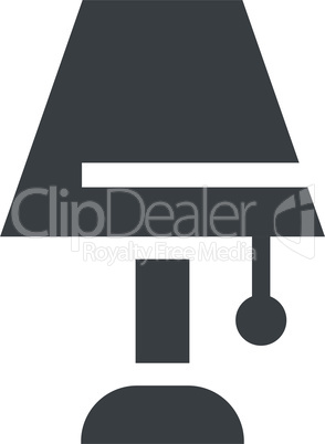 Lamp simple black vector icon