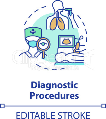 Diagnostic procedures concept icon