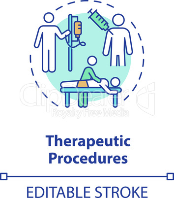 Therapeutic procedures concept icon