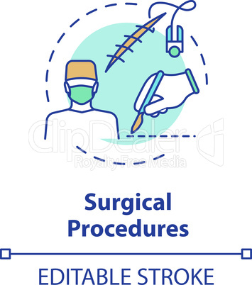 Surgical procedures concept icon