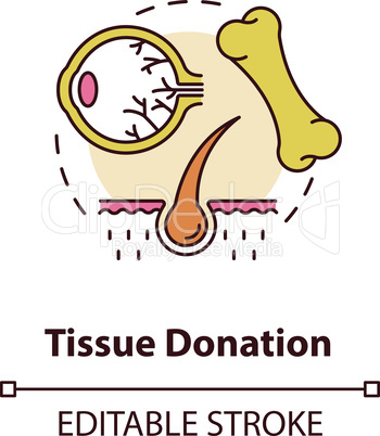 Tissue donation concept icon