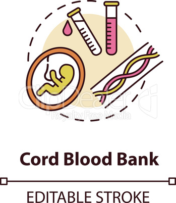 Cord blood bank concept icon