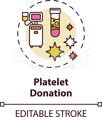 Platelet donation concept icon