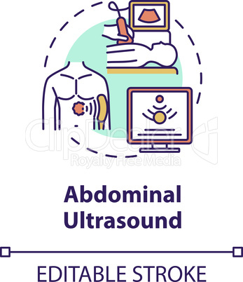 Abdominal ultrasound concept icon