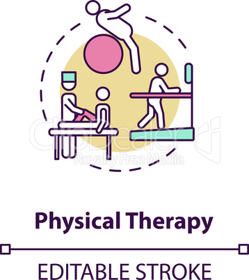 Physical therapy concept icon