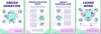 Organ donation brochure template