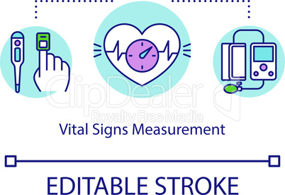 Vital signs measurement concept icon