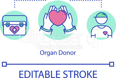 Organ donor concept icon