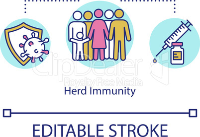 Herd immunity concept icon