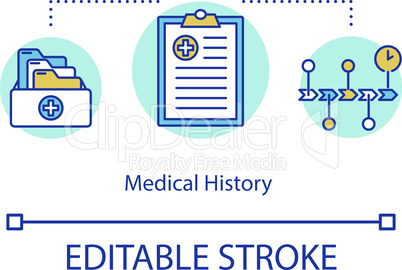 Medical history concept icon