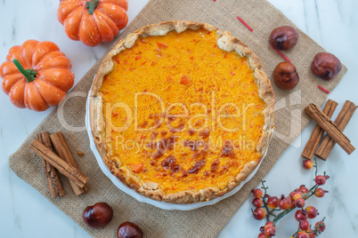 Pumpkin Pie, Amerikanischer Kürbiskuchen