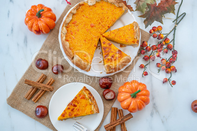 Pumpkin Pie, Amerikanischer Kürbiskuchen