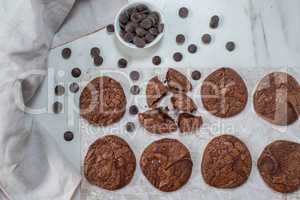 Schokoladen Brownie Cookies