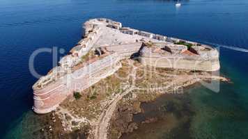 Fortress of St. Nicholas at the entrance to Sibenik Bay, Croatia